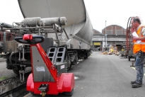 Super Power Pusher pushing 30,000Kg railway wagon for SNCF in France